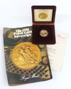 Elizabeth II 1981 proof gold full sovereign, cased