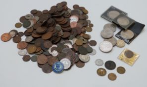 An amateur collection of UK and overseas coinage, tokens etc, 18thC onwards. Includes local interest