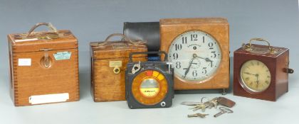 Five racing pigeon timer clocks to include N Martens & Cie, T J De Gruchy Jersey, Junior etc