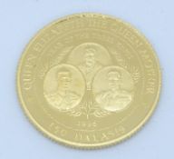 Republic of the Gambia 1996 Queen Mother commemorative 14ct gold dalasis, Year of the Three Kings,