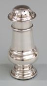 Edward VII hallmarked silver sugar sifter or caster, Birmingham 1906 maker John Edward Wilmot,