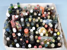Collection of at least 80 alcohol miniatures including whisky, sherry, vodka etc