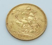 Edward VII 1907 gold full sovereign