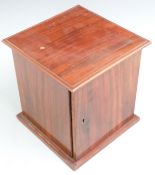 A 19thC mahogany specimen / coin collector's cabinet with nine drawers with cut-outs for coins/