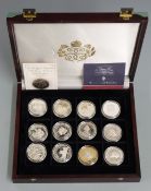Royal Mint Queen Elizabeth the Queen Mother Centenary Year silver proof coin set comprising 23