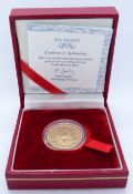 1998 ¼oz gold Krugerrand, cased with certificate no 317