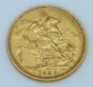 Victoria 1898 gold full sovereign, Sydney Mint