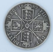 Victoria 1889 double florin with inverted '1' in Victoria error