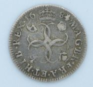 Charles II 1684 Maundy fourpence