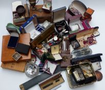 A collection of costume jewellery including Miracle brooches, silver rings, silver pendant,