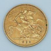 Edward VII 1907 gold half sovereign