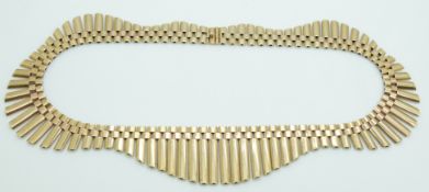 A 9ct gold Cleopatra style necklace, approximately 54g