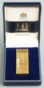 Dunhill Rollagas gold plated lighter in original box