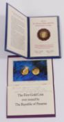 1975 gold Balboa 100 US dollar proof coin, in presentation pack with certificate