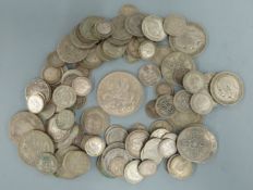 George V 1935 rocking horse crown together with approximately 442g of largely UK silver coinage