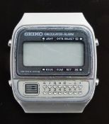 Seiko Calculator gentleman's wristwatch ref. 359-5010 with LCD display, alarm, stainless steel