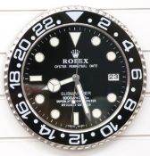 Rolex Oyster Perpetual Date Submariner dealers shop display or advertising wall clock with date