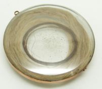 Victorian locket set with hair, 3.9cm diameter