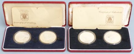 Royal Mint Botswana 10 pula and 5 pula silver proof coin set together with a Republic of the