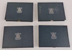 Four Royal Mint cased UK Proof Coin Collection sets for 1983, 1984, 1985 and 1986, with