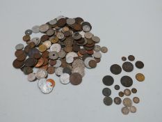 An amateur collection of world and UK coinage, George II onwards, includes miniature Victorian model