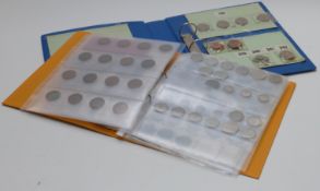 An amateur collection of largely UK coinage, George III onwards, includes silver content, in two