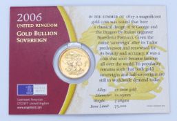 Elizabeth II 2006 gold full sovereign, in bullion presentation pack