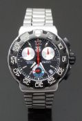 TAG Heuer Formula 1 gentleman’s chronograph wristwatch ref. CAC1110-0 with date aperture, luminous