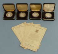 Royal Mint Conservation Coin Collection silver proof coins comprising two Nepalese and two Kingdom