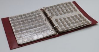 An amateur collection of largely UK coinage contained in an album, George III onwards, includes some