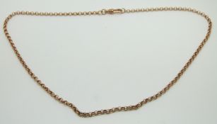 A 9ct rose gold necklace, 9.8g