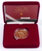 2000 Queen Mother Centenary Year proof gold crown in deluxe case with certificate no. 03337