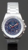 Spirit of Concorde gentleman's chronograph wristwatch with date aperture, white hour and minute