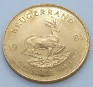 1981 1oz gold Krugerrand