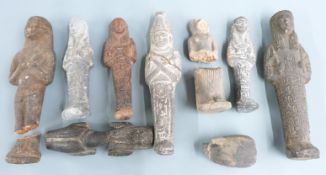 Quantity of Grand Tour Egyptian style artifacts/figures, height of tallest 18cm