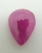 A loose pear cut Burmese ruby measuring approximately 1.25ct