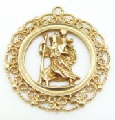 A 9ct gold St Christopher, 4g