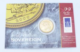 Elizabeth II 2000 gold full sovereign, in bullion presentation pack