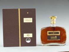 Laubade Bas Armagnac aged 40 years, 700ml, 40% vol, in original presentation box.