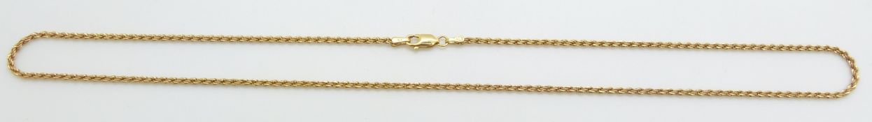 A 9ct gold rope twist necklace, 6.2g