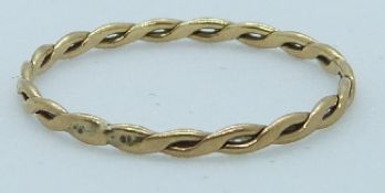 A 9ct gold plaited ring, 0.4g, size J