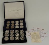Twenty four Royal commemorative crowns comprising eighteen silver examples by Westminster and six