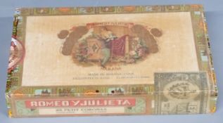 Twenty five Romeo Y Julieta hand rolled Cuban Petit Coronas cigars, sealed in original box.