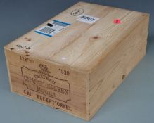 Case of twelve bottles of Chateau Chasse-Spleen Moulis Cru Exceptional 1990 red wine, 750ml, 12.8%