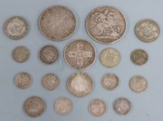Approximately 98g of UK silver coinage to include Victorian crown, double florin, Gothic florin etc,