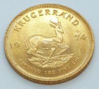 1974 1oz gold Krugerrand