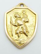 An 18ct gold St Christopher, 5.7g