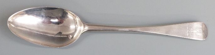 Georgian West Country provincial bottom hallmarked silver table spoon, Exeter 1841 maker Pentecost