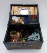 A collection of jewellery including cat brooch, enamel and marcasite brooch, agate, Victorian