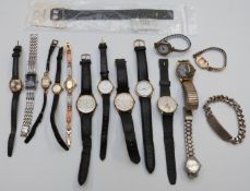 Fourteen various ladies and gentleman's wristwatches including Smiths De Luxe, Avia, J